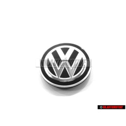 Genuine VW Cover Cap Satin Black/Polished Chrome Silver - 5G0601171 XQI