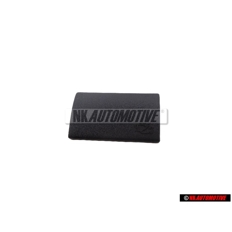 Genuine VW Cover Cap With Symbol Satin Black - 1H1858981B 01C