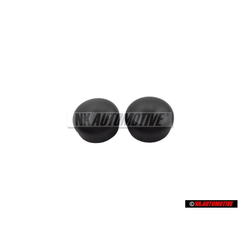 2x Genuine VW Wiper Arm Shaft Nut Cover Cap Black - 133955435