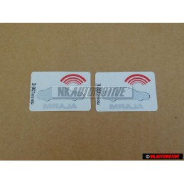 2x Genuine Audi Sticker Alarm - 4D0010138E