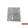 Genuine Audi Data Plate For Tyre Pressure - 8V0010502H