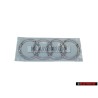 Genuine Audi Rings Rear Boot Badge Emblem Chrome - 8P0853742 2ZZ