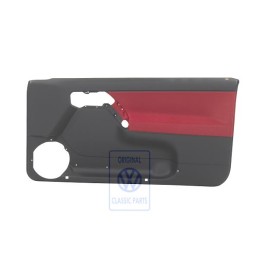 Genuine VW Door Panel Trim (Cloth) Black/Murano Red - 1E0867012ATLZR