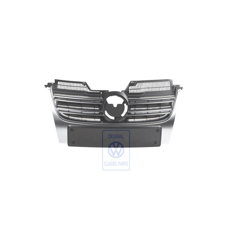 Genuine VW Radiator Grille Satin Black/Chrome Matt Silk - 1K5853651E UBN