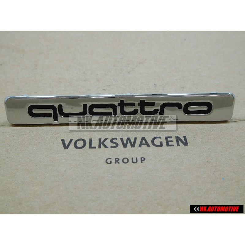 Genuine Audi QUATTRO Front Grill Badge Emblem Chrome - 8L0853682 2ZZ