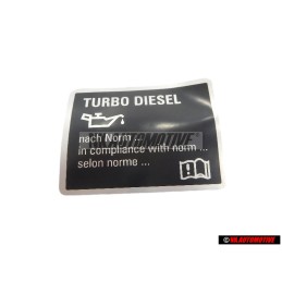 Genuine VW Data Plate - 059010163K