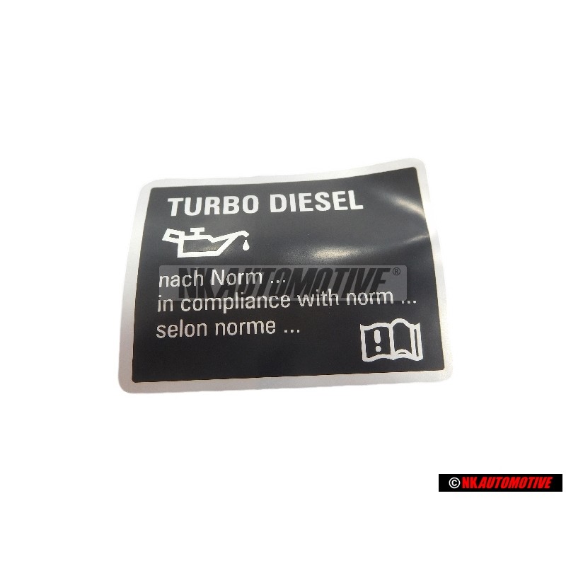 Genuine VW Data Plate - 059010163K