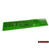 Genuine VW Sticker Air Conditioning Refrigerant R134A - 701010063G