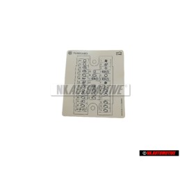 Genuine VW Sticker For Fuse Lay-Out - 7H0010617T