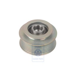 Genuine VW Poly V-Belt Pulley With Freewheel And Cover Cap - 021903119K