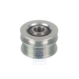 Genuine VW Poly V-Belt Pulley With Freewheel And Cover Cap - 038903119Q