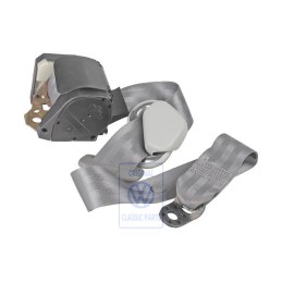 Genuine VW Three-Point Seat Belt With Inertia Reel Grey - 1C0857805A HCQ