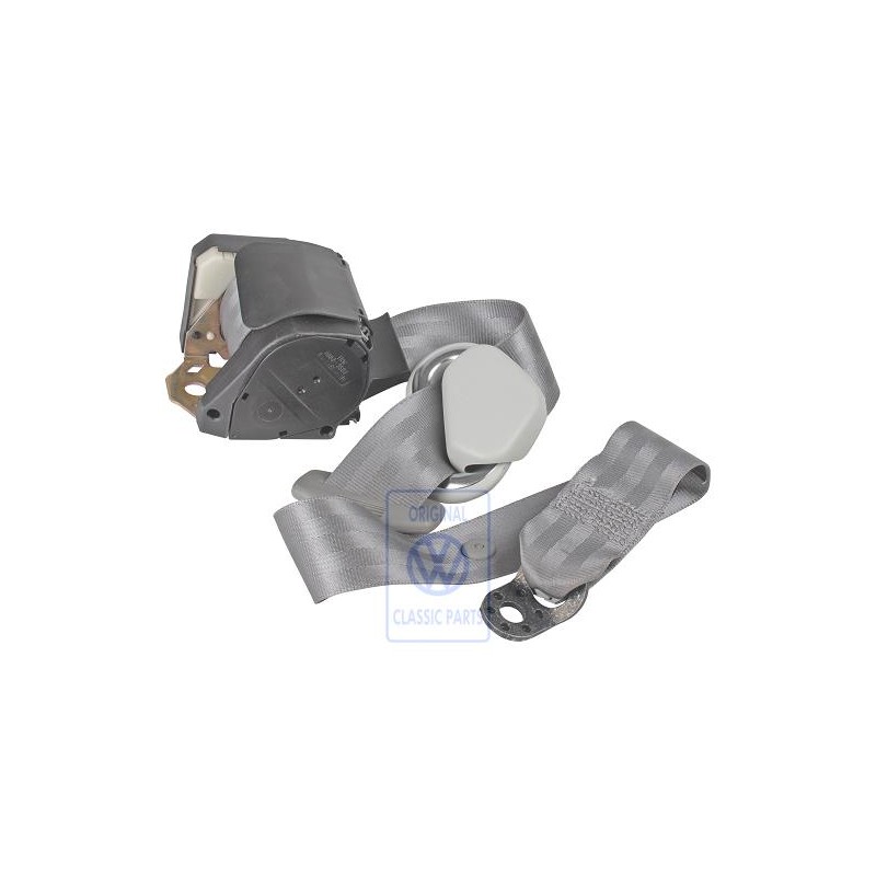 Genuine VW Three-Point Seat Belt With Inertia Reel Grey - 1C0857805A HCQ