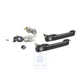 Genuine VW 3 Set Lock Cylinders For Door Handle - 1E0800375CA