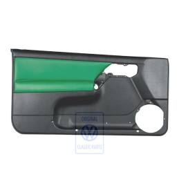 Genuine VW Door Trim (Leather/Leatherette) Black/Green - 1E0867011APLPS