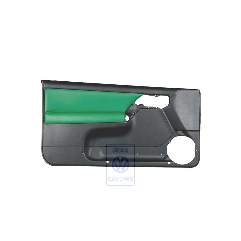 Genuine VW Door Trim (Leather/Leatherette) Black/Green - 1E0867011APLPS