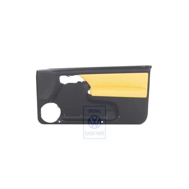 Genuine VW Door Trim (Leather/Leatherette) Black/Yellow - 1E0867012AMEAH