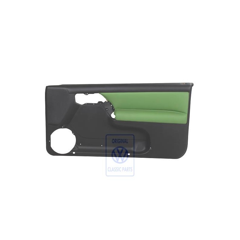 Genuine VW Door Trim (Leather/Leatherette) Black/Cosmic Green - 1E0867012AMHGJ