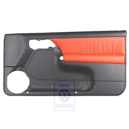 Genuine VW Door Trim Leather/Leatherette Black/Tropical Orange - 1E0867012APHGH