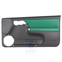 Genuine VW Door Trim (Leather/Leatherette) Black/Green - 1E0867012APLPS