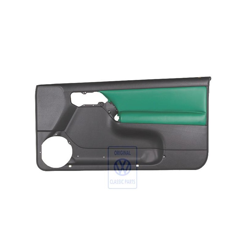 Genuine VW Door Trim (Leather/Leatherette) Black/Green - 1E0867012APLPS
