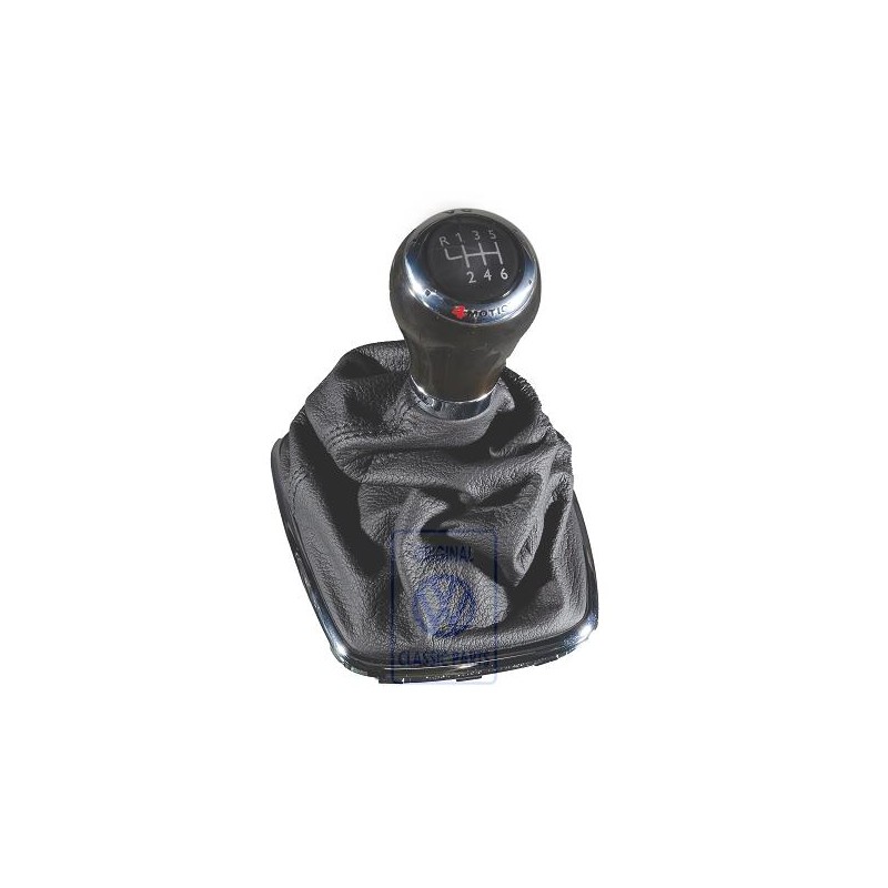 Genuine VW Gearstick Knob Wood/Leather With Gearstick Trim - 1J0711113EGQUM