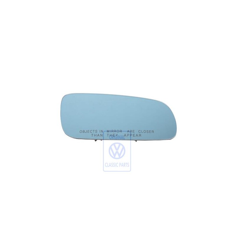 Genuine VW Mirror Glass (Convex) Heated With Carrier Plate - 1J1857522J
