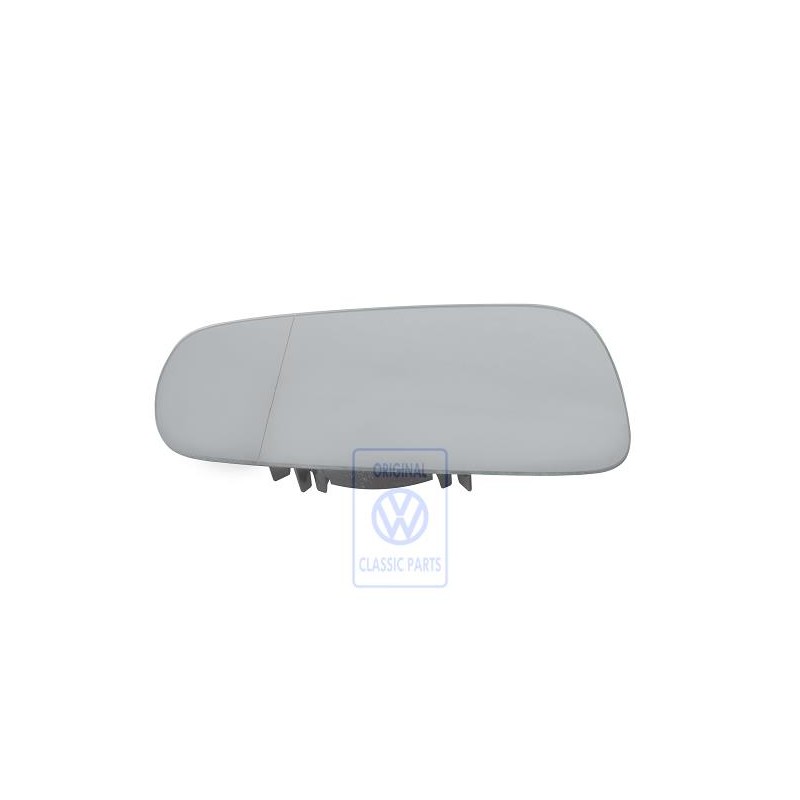 Genuine VW Mirror Glass (Aspherical- Wide Angle) With Plate - 1J2857522