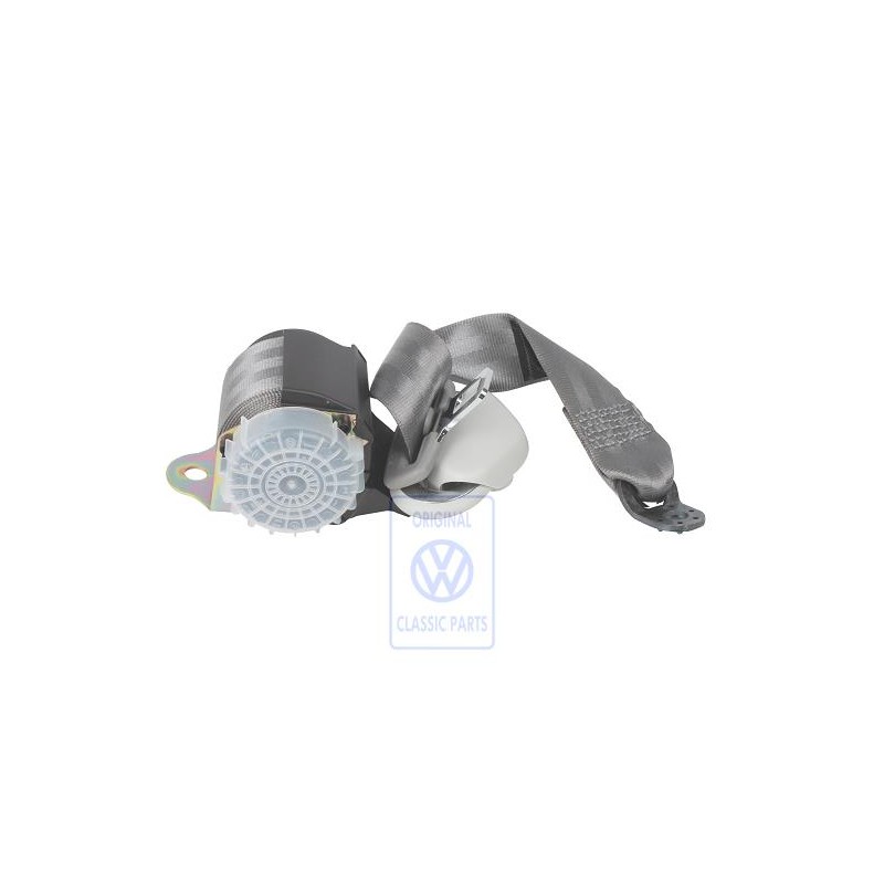 Genuine VW Three-Point Seat Belt With Inertia Reel Grey - 1J6857805G HCQ