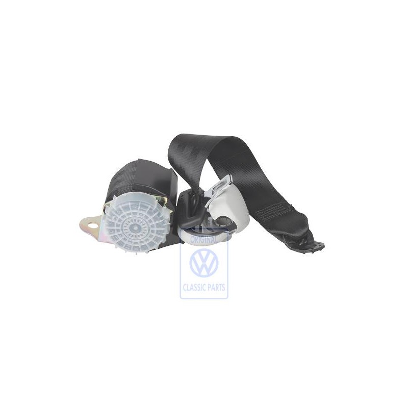Genuine VW Three-Point Seat Belt With Inertia Reel Black - 1J9857806D HCP