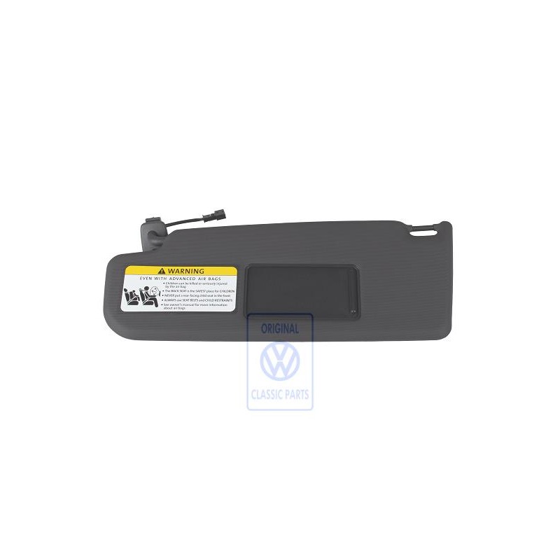 Genuine VW Sun Visor With Mirror And Cover Anthracite - 1K0857551T 4AN
