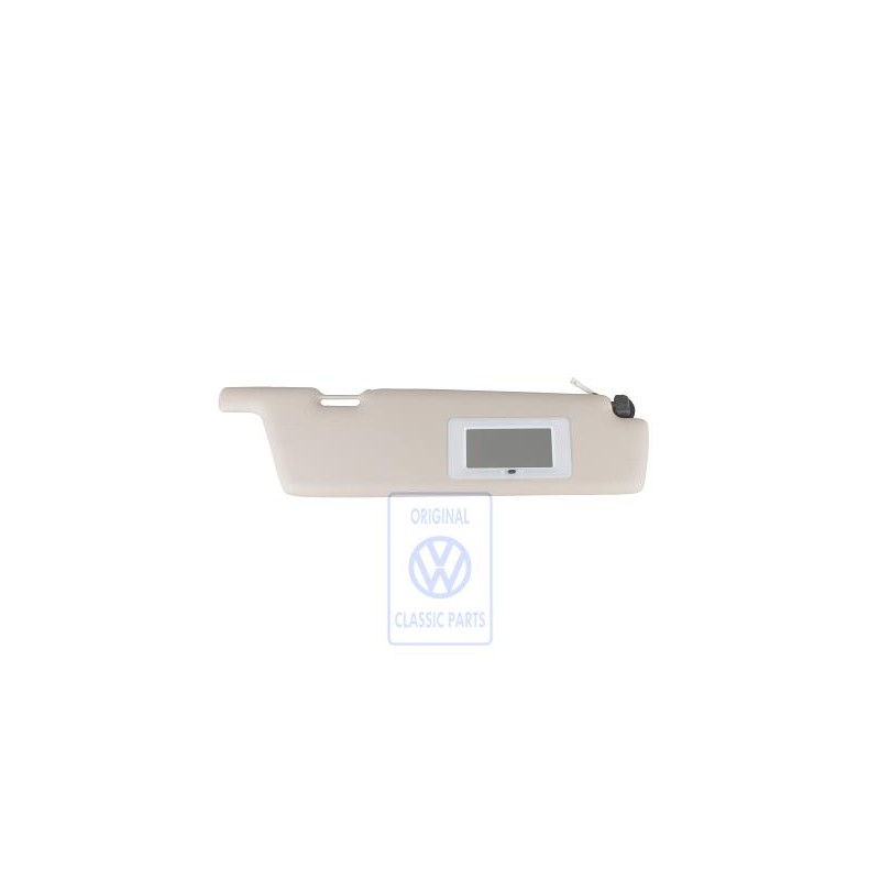 Genuine VW Sun Visor With Illuminated Mirror Beige Grey - 253857552 1UH