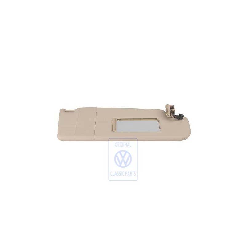 Genuine VW Sun Visor With Mirror And Cover Cream Beige - 3B0857552Q 9PY