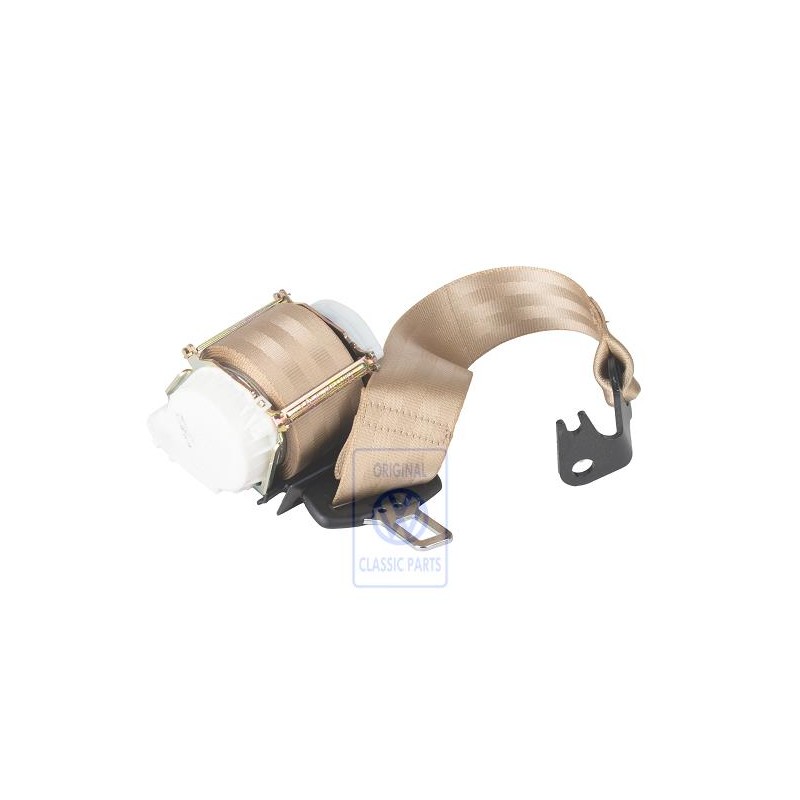 Genuine VW Three-Point Seat Belt With Inertia Reel Pure Beige - 5M0857806 RGR