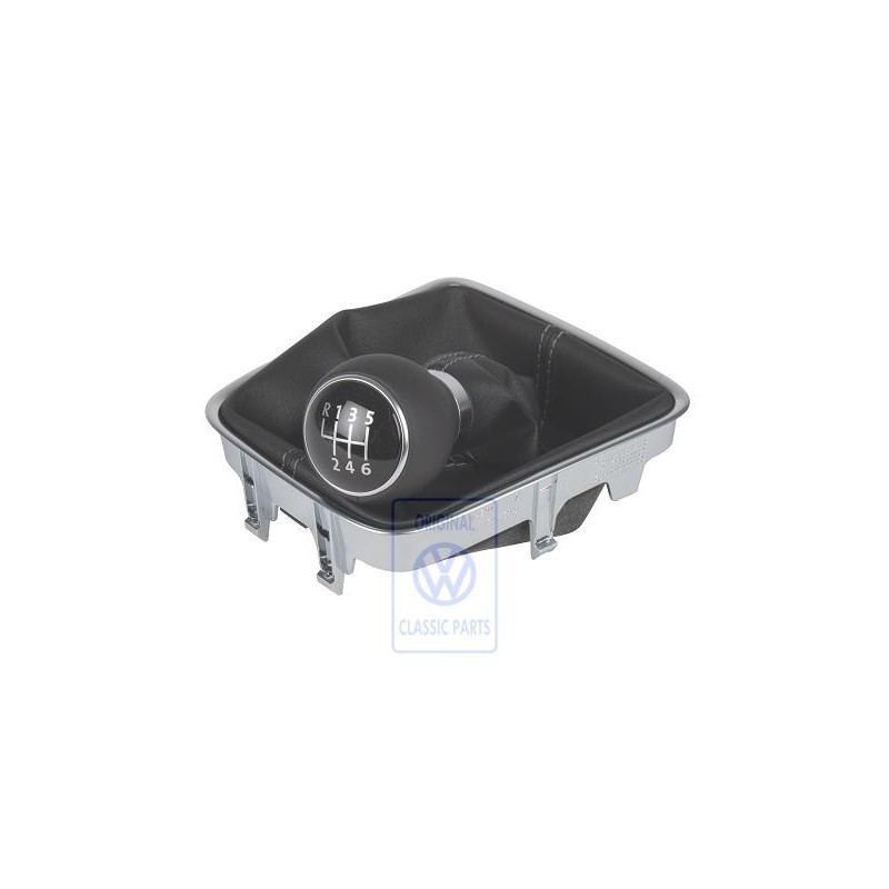 Genuine VW Gearstick Knob Leather With Gearstick Trim - 5N0711113A IPL