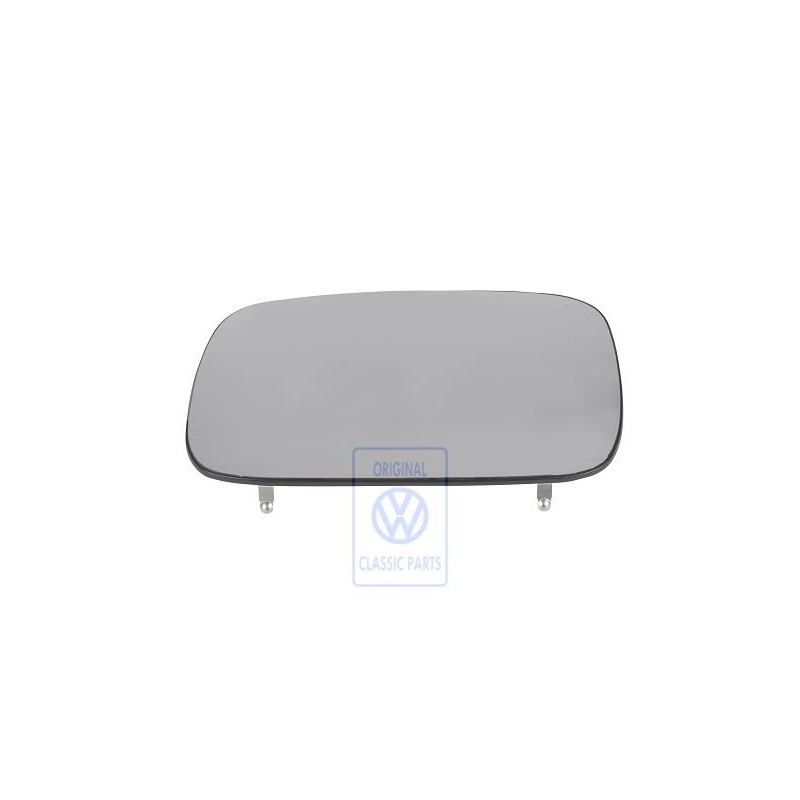 Genuine VW Mirror Glass (Convex) Heated With Carrier Plate - 6K9857521J