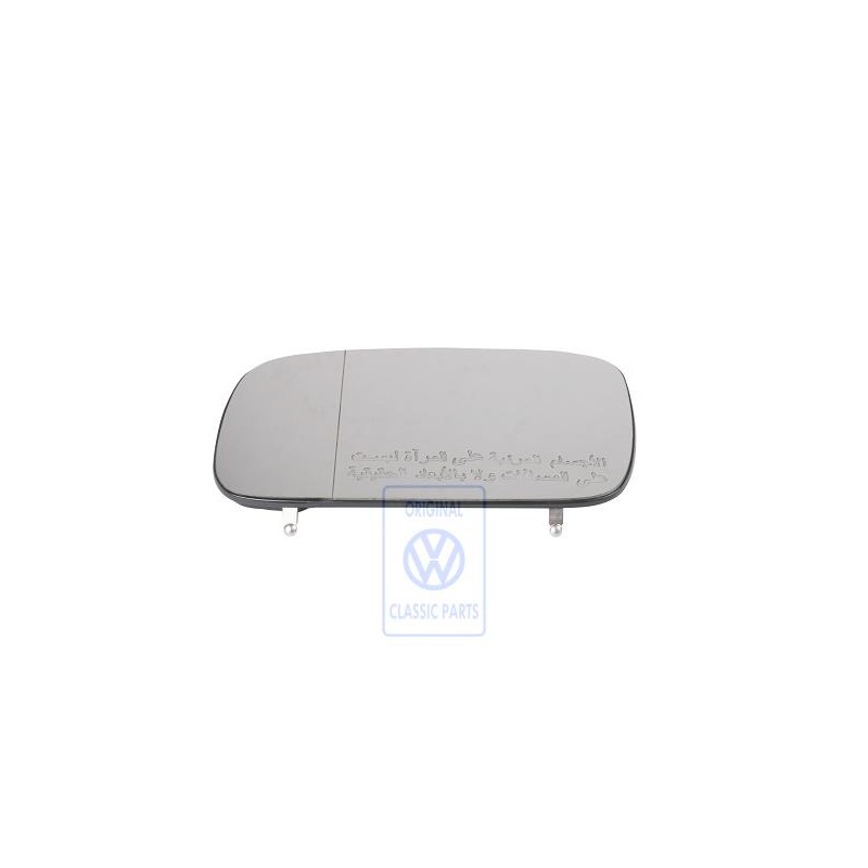 Genuine VW Mirror Glass Aspherical- Wide Angle Heated - 6K9857521K