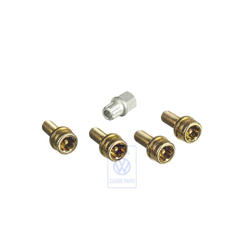 Genuine VW 1 Set Wheel Studs Anti-Theft Self-Service Packaging - 6N0698137 SBV
