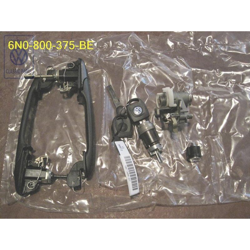 Genuine VW 4 Set Lock Cylinders For Door Handle - 6N0800375BE