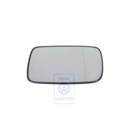 Genuine VW Mirror Glass (Aspherical- Wide Angle) With Plate - 6N1857521A