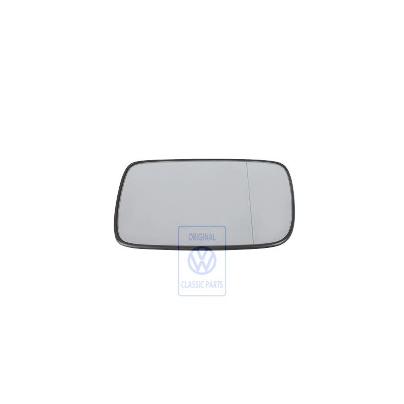 Genuine VW Mirror Glass (Aspherical- Wide Angle) With Plate - 6N1857521A