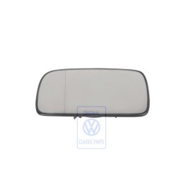Genuine VW Mirror Glass (Aspherical- Wide Angle) With Plate - 6N1857521B