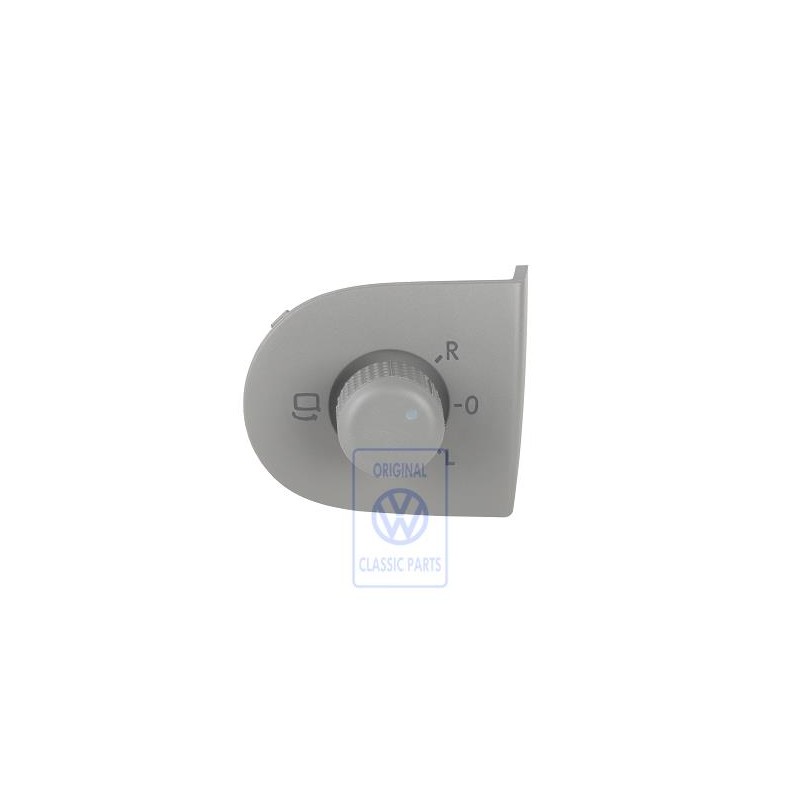 Genuine VW Switch For Exterior Mirror Adjustment Flannel Grey - 6N2959565B U71