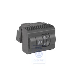 Genuine VW Switch For Headlight Range Control Satin Black - 6Q0941333B 9B9