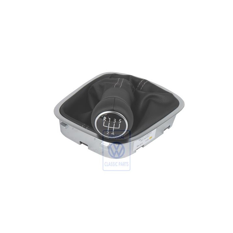 Genuine VW Gearstick Knob Leather With Gearstick Trim - 6R0711113M S0C