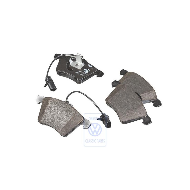 Genuine VW 1 Set: Brake Pads With Wear Indicator For Disc Brake - 7D0698151A