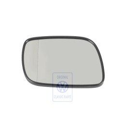 Genuine VW Mirror Glass Aspherical- Wide Angle With Plate - 7L6857522J