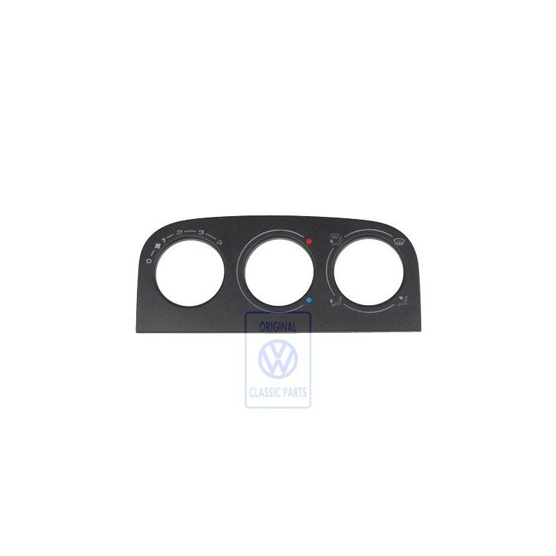 Genuine VW Trim For Fresh Air And Heater Controls Satin Black - 7M0819075D 01C