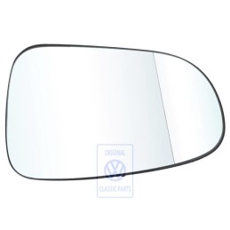 Genuine VW Mirror Glass (Aspherical- Wide Angle) With Plate - 7M0857521D