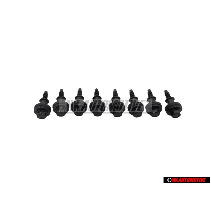 8x Genuine VW Hexagon Collared Bolt With Guide Sleeve - 022103831B